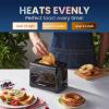 imageElite Gourmet ECT1027B Cool Touch Toaster with 6 Temperature Settings ampamp Extra Wide 125quot Slots for Bagels Waffles Specialty Breads Puff Pastry Snacks ETL Certified 2 Slices BlackBlack