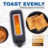 imageElite Gourmet ECT118B Cool Touch Single Slice Toaster 6 Toasting Levels ampamp Wide Slot for Bagels Waffles Specialty Breads Pastry Snacks Black1 Slice