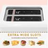 imageElite Gourmet ECT118B Cool Touch Single Slice Toaster 6 Toasting Levels ampamp Wide Slot for Bagels Waffles Specialty Breads Pastry Snacks Black2 Slice Pack of 8