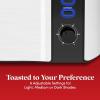 imageElite Gourmet ECT3100 Long Slot 4 Slice Toaster Reheat 6 Toast Settings Defrost Cancel Functions Builtin Warming Rack Extra Wide Slots for Bagels Waffles Stainless Steel ampamp BlackBlack