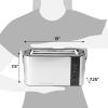 imageElite Gourmet ECT3100 Long Slot 4 Slice Toaster Reheat 6 Toast Settings Defrost Cancel Functions Builtin Warming Rack Extra Wide Slots for Bagels Waffles Stainless Steel ampamp BlackBlack