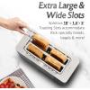 imageElite Gourmet ECT3100 Long Slot 4 Slice Toaster Reheat 6 Toast Settings Defrost Cancel Functions Builtin Warming Rack Extra Wide Slots for Bagels ampamp Waffles Stainless Steel ampamp BlackStainless Steel