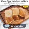 imageElite Gourmet ECT3100 Long Slot 4 Slice Toaster Reheat 6 Toast Settings Defrost Cancel Functions Builtin Warming Rack Extra Wide Slots for Bagels ampamp Waffles Stainless Steel ampamp BlackStainless Steel