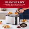 imageElite Gourmet ECT3100 Long Slot 4 Slice Toaster Reheat 6 Toast Settings Defrost Cancel Functions Builtin Warming Rack Extra Wide Slots for Bagels ampamp Waffles Stainless Steel ampamp BlackStainless Steel and Black