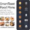 imageElite Gourmet ECT3100 Long Slot 4 Slice Toaster Reheat 6 Toast Settings Defrost Cancel Functions Builtin Warming Rack Extra Wide Slots for Bagels ampamp Waffles Stainless Steel ampamp BlackStainless Steel
