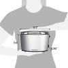imageElite Gourmet ECT4400B Long Slot 4 Slice Toaster Countdown Timer 6 Toast Setting Defrost Cancel Function Builtin Warming Rack Extra Wide Slots for Bagel Waffle Stainless Steel2 Slice