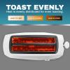 imageElite Gourmet ECT4829B Long Slot 4 Slice Toaster 6 Toast Settings Toaster Defrost Reheat Cancel Functions Slide Out Crumb Tray Extra Wide Slots for Bagels Waffles BlackWhite