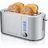 imageElite Gourmet ECT5322 Long Slot 4 Slice Toaster Countdown Timer Bagel Function 6 Toast Setting Defrost Cancel Function Builtin Warming Rack Extra Wide Slots for Bagels Waffles Stainless SteelStainless Steel