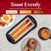 imageElite Gourmet ECT5322 Long Slot 4 Slice Toaster Countdown Timer Bagel Function 6 Toast Setting Defrost Cancel Function Builtin Warming Rack Extra Wide Slots for Bagels Waffles Stainless SteelBlack  Stainless Steel