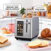 imageElite Gourmet ECT5322 Long Slot 4 Slice Toaster Countdown Timer Bagel Function 6 Toast Setting Defrost Cancel Function Builtin Warming Rack Extra Wide Slots for Bagels Waffles Stainless SteelStainless Steel