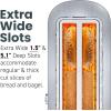 imageElite Gourmet ECT5322 Long Slot 4 Slice Toaster Countdown Timer Bagel Function 6 Toast Setting Defrost Cancel Function Builtin Warming Rack Extra Wide Slots for Bagels Waffles Stainless SteelStainless Steel
