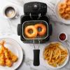 imageElite Gourmet EDF1607 800Watt Mesh Basket 16 Quart  65 Cup Oil Capacity Electric Immersion Deep Fryer with Temperature Knob and Lid with View Window stainless steelStainless Steel