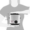imageElite Gourmet EDF1607 800Watt Mesh Basket 16 Quart  65 Cup Oil Capacity Electric Immersion Deep Fryer with Temperature Knob and Lid with View Window stainless steelStainless Steel and Black