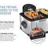 imageElite Gourmet EDF3500 Electric Immersion Deep Fryer Removable Basket Timer Control Adjustable Temperature Lid with Viewing Window and Odor Free Filter45 Quart  17 cup