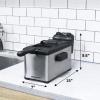 imageElite Gourmet EDF3500 Electric Immersion Deep Fryer Removable Basket Timer Control Adjustable Temperature Lid with Viewing Window and Odor Free Filter35 Quart  14 Cup