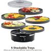 imageElite Gourmet EFD313B Programmable Food Dehydrator Food Dehydrator Adjustable Temperature Controls Jerky Herbs Fruit Veggies Snacks 6 Stainless Steel Trays5 Plastic Trays