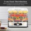 imageElite Gourmet EFD313B Programmable Food Dehydrator Food Dehydrator Adjustable Temperature Controls Jerky Herbs Fruit Veggies Snacks 6 Stainless Steel Trays5 Stainless Steel Trays