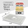 imageElite Gourmet EFD313B Programmable Food Dehydrator Food Dehydrator Adjustable Temperature Controls Jerky Herbs Fruit Veggies Snacks 6 Stainless Steel Trays5 Stainless Steel Trays