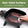 imageElite Gourmet EFS400 Personal Stir Fry Griddle Pan Rapid Heat Up 600 Watts Nonstick Electric Skillet with Tempered Glass Lid Black675 x 675 Pack of 6