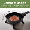 imageElite Gourmet EFS400 Personal Stir Fry Griddle Pan Rapid Heat Up 600 Watts Nonstick Electric Skillet with Tempered Glass Lid Black675 x 675 Pack of 6