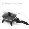 imageElite Gourmet EFS400 Personal Stir Fry Griddle Pan Rapid Heat Up 600 Watts Nonstick Electric Skillet with Tempered Glass Lid Black675 x 675 Pack of 6