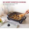 imageElite Gourmet EG3033 12quotx12quotx235 Healthy Ceramic with Titanium Coated Scratch Resistant Electric Skillet Dishwasher Safe Rapid Heat Up 1200W Dark Grey 6 Quart