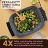 imageElite Gourmet EG6201 Extra Deep 12quotx12quotx32quot 75Qt Scratch Resistant Dishwasher Safe Nonstick Electric Skillet with Glass Vented Lid Adjustable Temperature Black125Qt