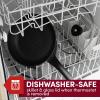 imageElite Gourmet EG6201 Extra Deep 12quotx12quotx32quot 75Qt Scratch Resistant Dishwasher Safe Nonstick Electric Skillet with Glass Vented Lid Adjustable Temperature Black2 Quart