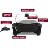 imageElite Gourmet EG6201 Extra Deep 12quotx12quotx32quot 75Qt Scratch Resistant Dishwasher Safe Nonstick Electric Skillet with Glass Vented Lid Adjustable Temperature Black75Qt