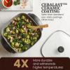 imageElite Gourmet EG6203 Extra Deep 16quotx13quotx32quot 105Qt Scratch Resistant Easy Pour Spout Dishwasher Safe Nonstick Electric Skillet with Glass Vented Lid Adjustable Temperature Black75Qt