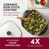 imageElite Gourmet EG6203 Extra Deep 16quotx13quotx32quot 105Qt Scratch Resistant Easy Pour Spout Dishwasher Safe Nonstick Electric Skillet with Glass Vented Lid Adjustable Temperature Black6Qt