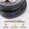 imageElite Gourmet EGC007CHC Rapid Egg Cooker 7 EasyToPeel Hard Medium Soft Boiled Eggs Poacher Omelet Maker Auto ShutOff Alarm 16Recipe Booklet Charcoal GreyBlack
