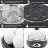 imageElite Gourmet EGC007CHC Rapid Egg Cooker 7 EasyToPeel Hard Medium Soft Boiled Eggs Poacher Omelet Maker Auto ShutOff Alarm 16Recipe Booklet Charcoal GreyCharcoal Grey