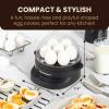 imageElite Gourmet EGC007CHC Rapid Egg Cooker 7 EasyToPeel Hard Medium Soft Boiled Eggs Poacher Omelet Maker Auto ShutOff Alarm 16Recipe Booklet Charcoal GreyBlack
