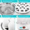 imageElite Gourmet EGC007CHC Rapid Egg Cooker 7 EasyToPeel Hard Medium Soft Boiled Eggs Poacher Omelet Maker Auto ShutOff Alarm 16Recipe Booklet Charcoal GreyClassic White