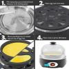 imageElite Gourmet EGC007CHC Rapid Egg Cooker 7 EasyToPeel Hard Medium Soft Boiled Eggs Poacher Omelet Maker Auto ShutOff Alarm 16Recipe Booklet Charcoal GreyCharcoal Grey