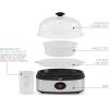 imageElite Gourmet EGC207 Easy Electric 7 Egg Capacity Cooker No Alarm Nonstick Omelet Maker Scrambled Soft Medium Hard Boiled with Auto ShutOff BPA FreeStainless Steel