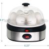 imageElite Gourmet EGC207 Easy Electric 7 Egg Capacity Cooker No Alarm Nonstick Omelet Maker Scrambled Soft Medium Hard Boiled with Auto ShutOff BPA FreeStainless Steel