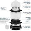 imageElite Gourmet EGC314B Easy Egg Cooker Food Steamer Rice Cooker Poacher Omelet ampamp Soft Medium HardBoiled with Programmable Presets and Delay Timer BPA Free 14 eggs BlackCharcoal