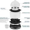 imageElite Gourmet EGC314B Easy Egg Cooker Food Steamer Rice Cooker Poacher Omelet ampamp Soft Medium HardBoiled with Programmable Presets and Delay Timer BPA Free 14 eggs BlackBlack