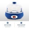 imageElite Gourmet EGC322CW Easy Egg Cooker Electric 7Egg Capacity Soft Medium HardBoiled Egg Cooker with Auto ShutOff Measuring Cup Included BPA Free Classic WhiteBlue