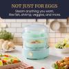 imageElite Gourmet EGC322CW Easy Egg Cooker Electric 7Egg Capacity Soft Medium HardBoiled Egg Cooker with Auto ShutOff Measuring Cup Included BPA Free Classic WhiteMint