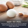 imageElite Gourmet EGC322CW Easy Egg Cooker Electric 7Egg Capacity Soft Medium HardBoiled Egg Cooker with Auto ShutOff Measuring Cup Included BPA Free Classic WhiteMint