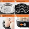 imageElite Gourmet EGC322CW Easy Egg Cooker Electric 7Egg Capacity Soft Medium HardBoiled Egg Cooker with Auto ShutOff Measuring Cup Included BPA Free Classic WhiteClassic Black