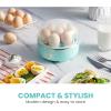 imageElite Gourmet EGC322CW Easy Egg Cooker Electric 7Egg Capacity Soft Medium HardBoiled Egg Cooker with Auto ShutOff Measuring Cup Included BPA Free Classic WhiteRetro Mint