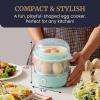 imageElite Gourmet EGC322CW Easy Egg Cooker Electric 7Egg Capacity Soft Medium HardBoiled Egg Cooker with Auto ShutOff Measuring Cup Included BPA Free Classic WhiteMint