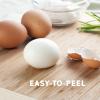 imageElite Gourmet EGC322CW Easy Egg Cooker Electric 7Egg Capacity Soft Medium HardBoiled Egg Cooker with Auto ShutOff Measuring Cup Included BPA Free Classic WhiteClassic White