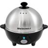 imageElite Gourmet EGC508 Rapid Egg Cooker 7 EasyToPeel Hard Medium Soft Boiled Eggs Poacher Omelet Maker Auto ShutOff Alarm 16Recipe Booklet Stainless SteelStainless Steel