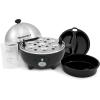 imageElite Gourmet EGC508 Rapid Egg Cooker 7 EasyToPeel Hard Medium Soft Boiled Eggs Poacher Omelet Maker Auto ShutOff Alarm 16Recipe Booklet Stainless SteelStainless Steel