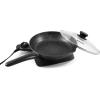 imageElite Gourmet EGL6101 Personal Stir Fry Griddle Pan Rapid Heat Up 650 Watts Nonstick Electric Skillet with Tempered Glass Lid Red105